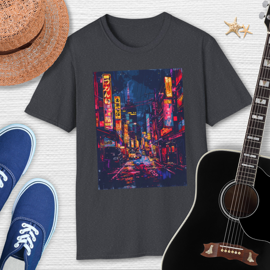 Japanese Urban Nightscape , Street Art Tee