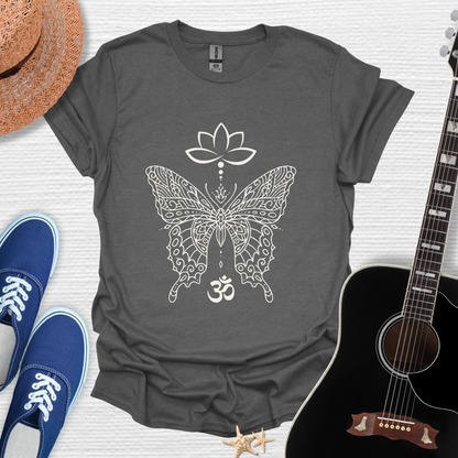 Om Butterfly Softstyle Tee
