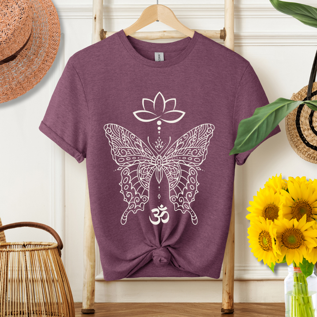 Om Butterfly Softstyle Tee