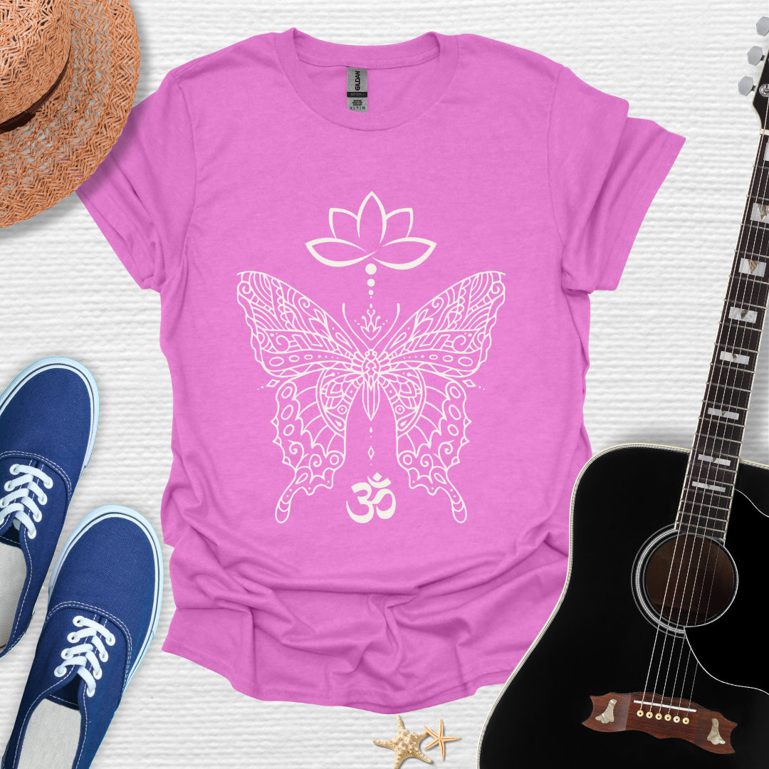 Om Butterfly Softstyle Tee
