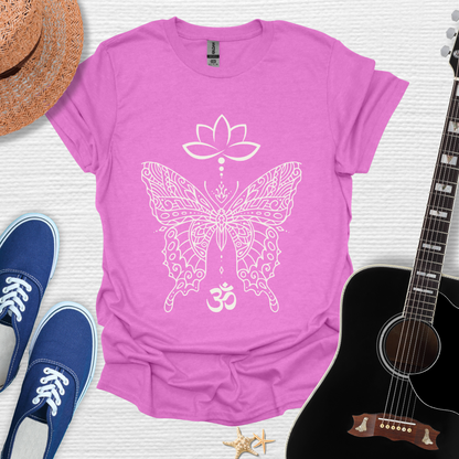 Om Butterfly Softstyle Tee