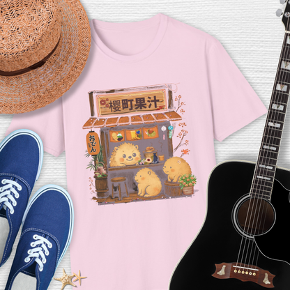 Cute Animal Japanese Cafe Unisex Tee