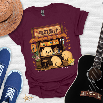 Cute Animal Japanese Cafe Unisex Tee