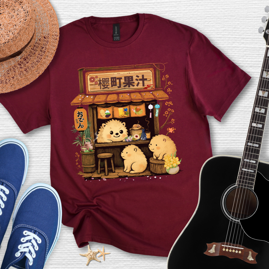 Cute Animal Japanese Cafe Unisex Tee
