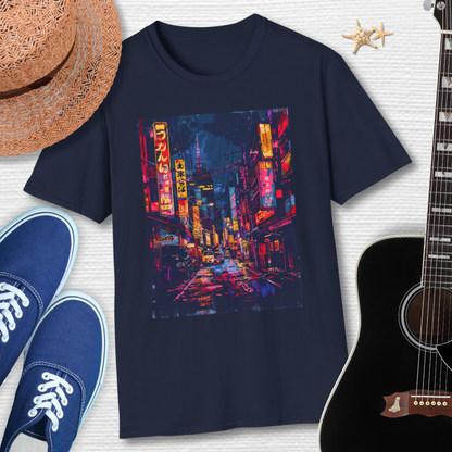 Japanese Urban Nightscape , Street Art Tee