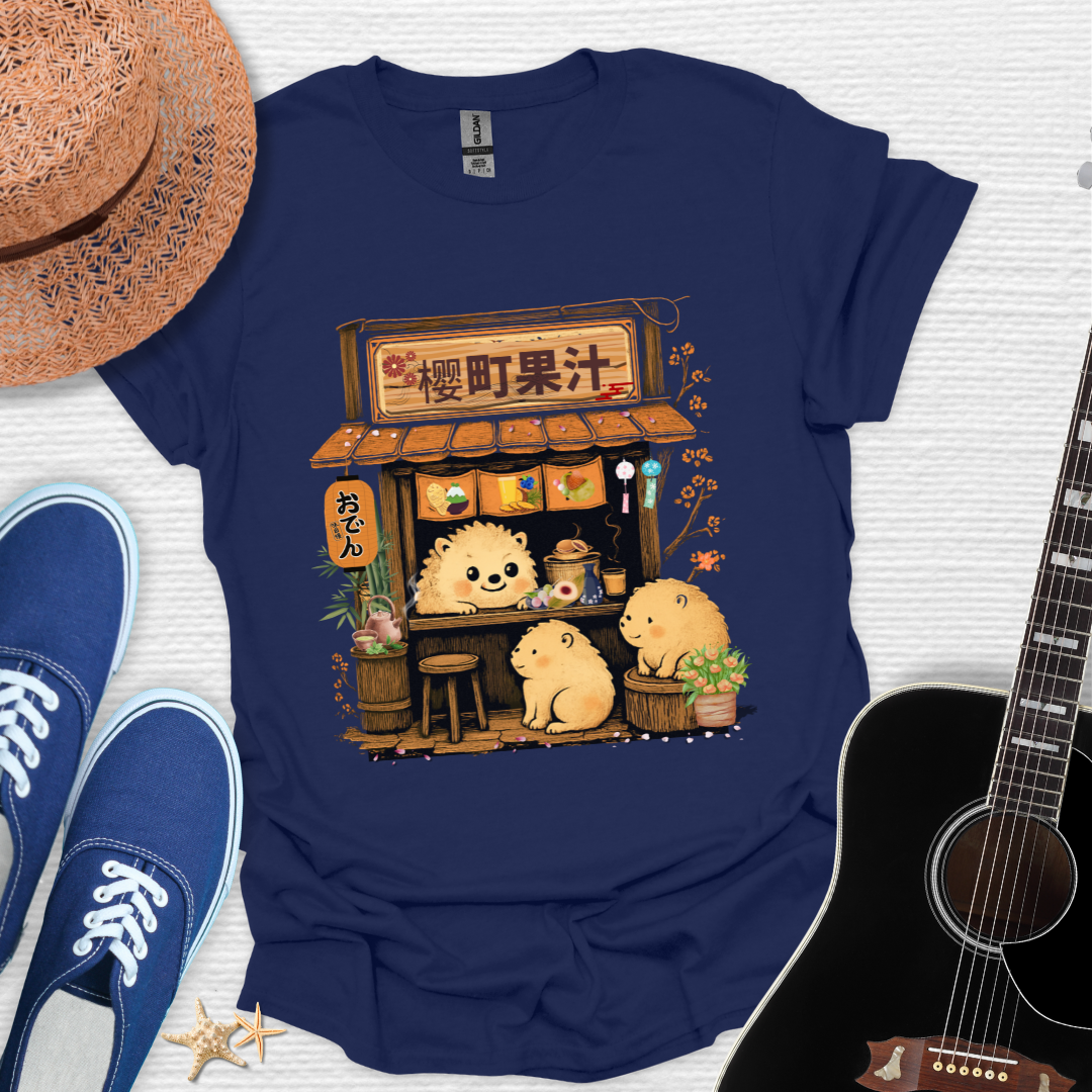 Cute Animal Japanese Cafe Unisex Tee