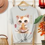 Japanese Style Cute Cat Ramen Tee