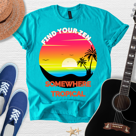Find Your Zen Tropical Tee