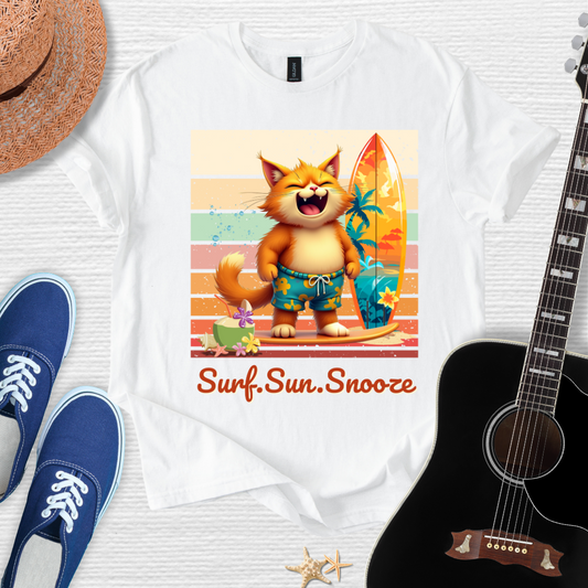 Catch the Wave, Cat! Unisex Tee