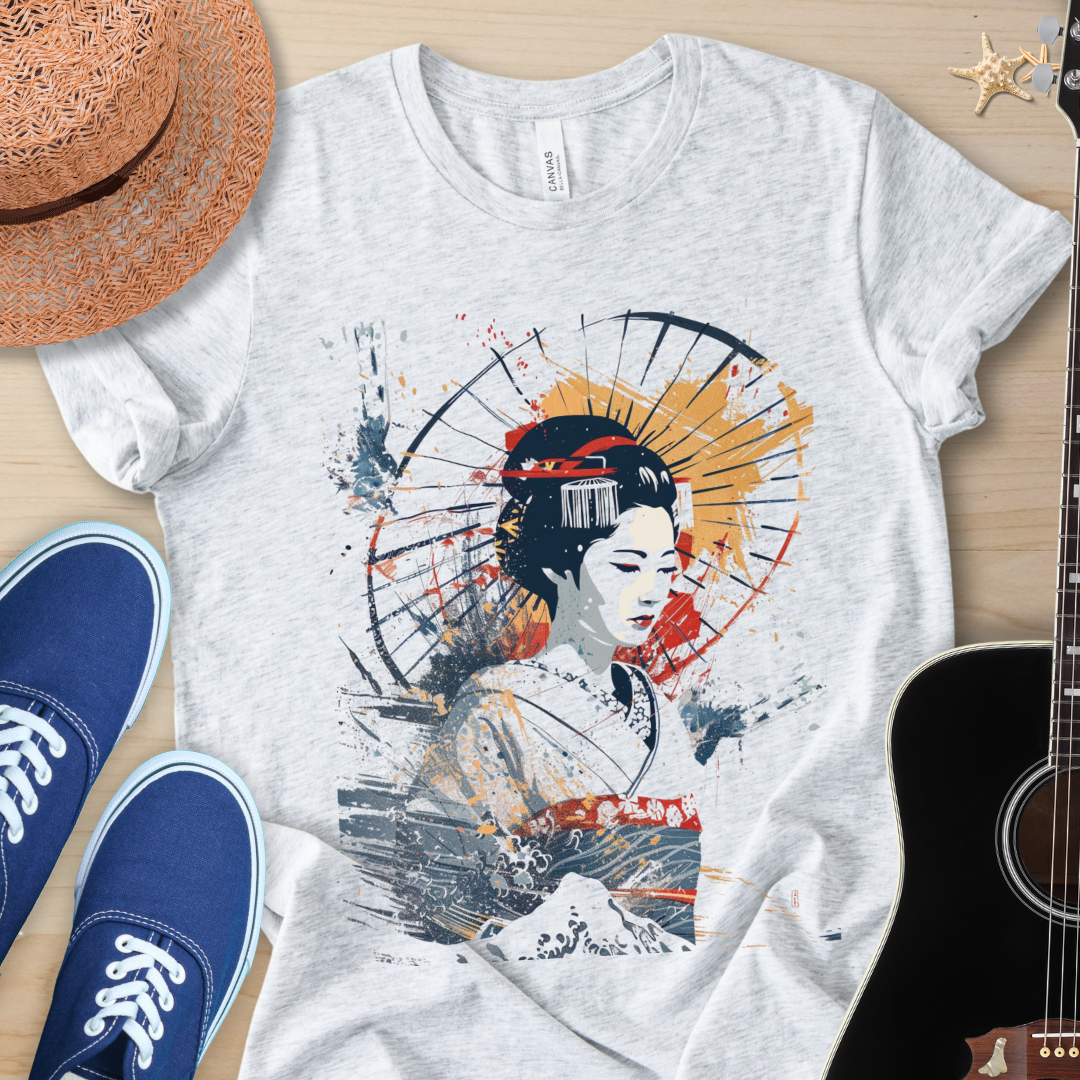 Geisha Art T‑Shirt — Vintage Japanese Woman Graphic Tee