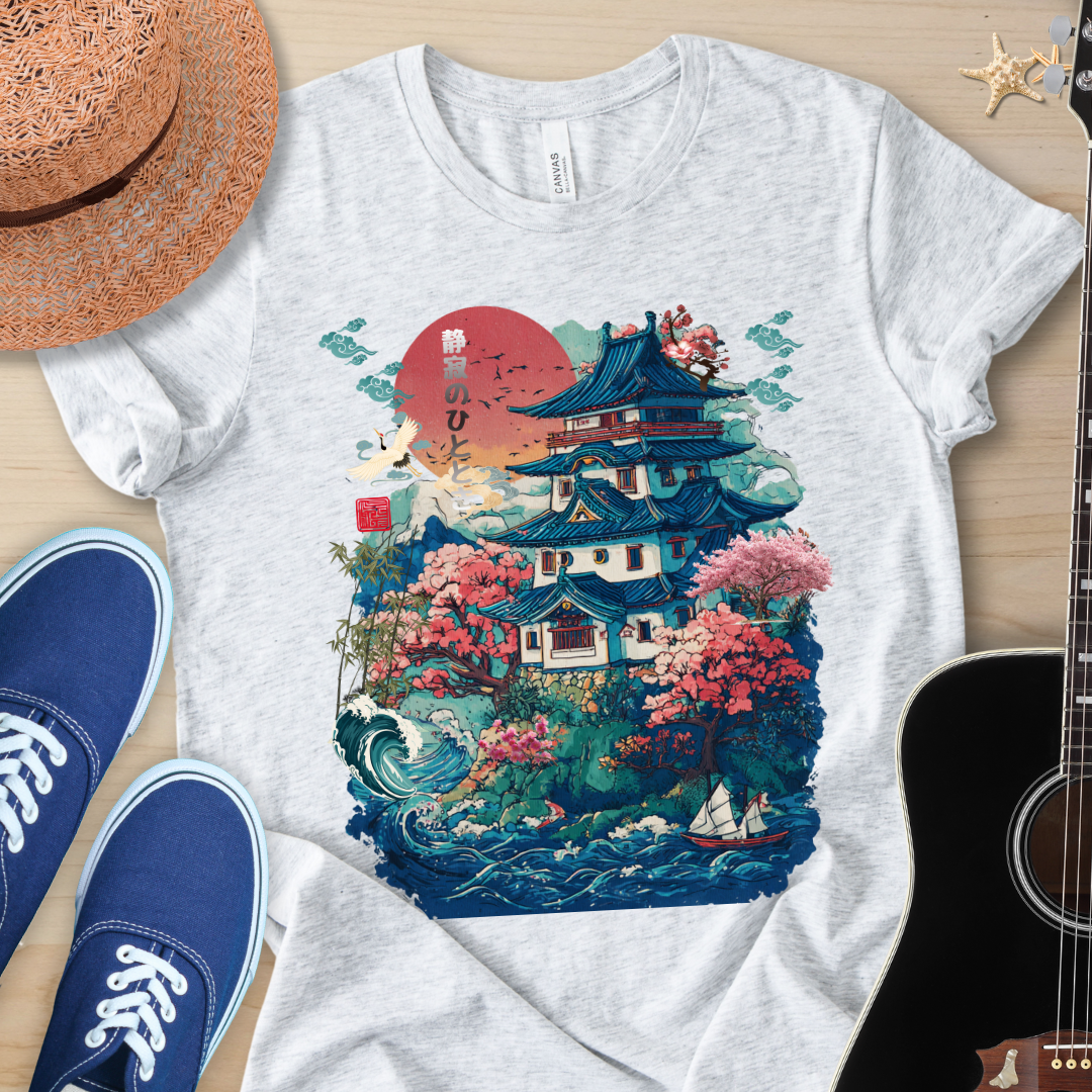 Japanese Dragon Art Unisex Tee - Vintage Style