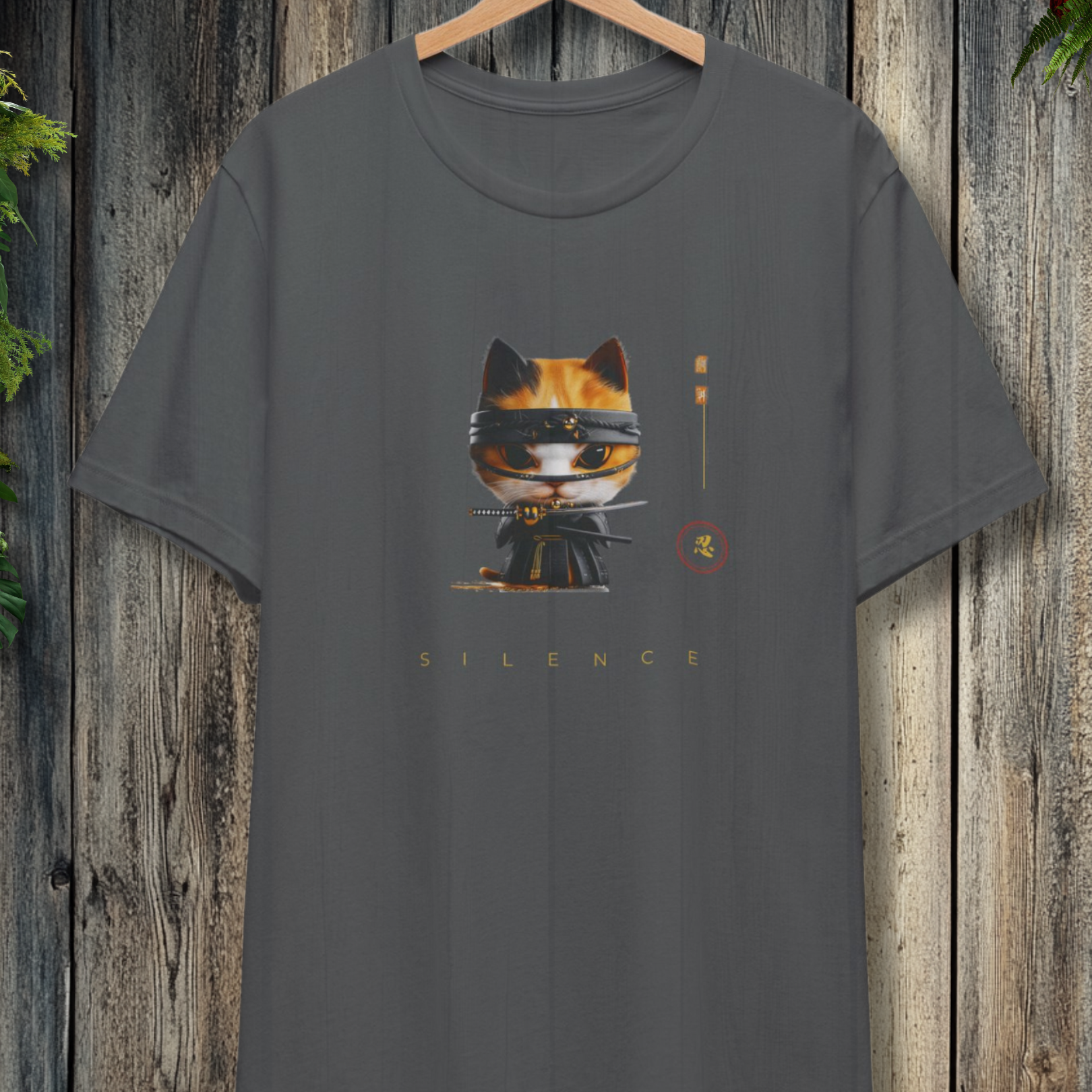 Ninja Cat Minimalist Aesthetic Tee