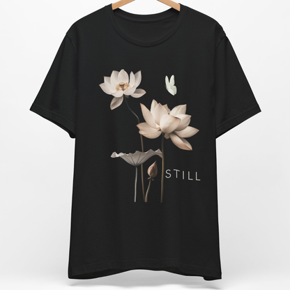 STILL — Lotus & Butterfly Minimalist Zen T-Shirt