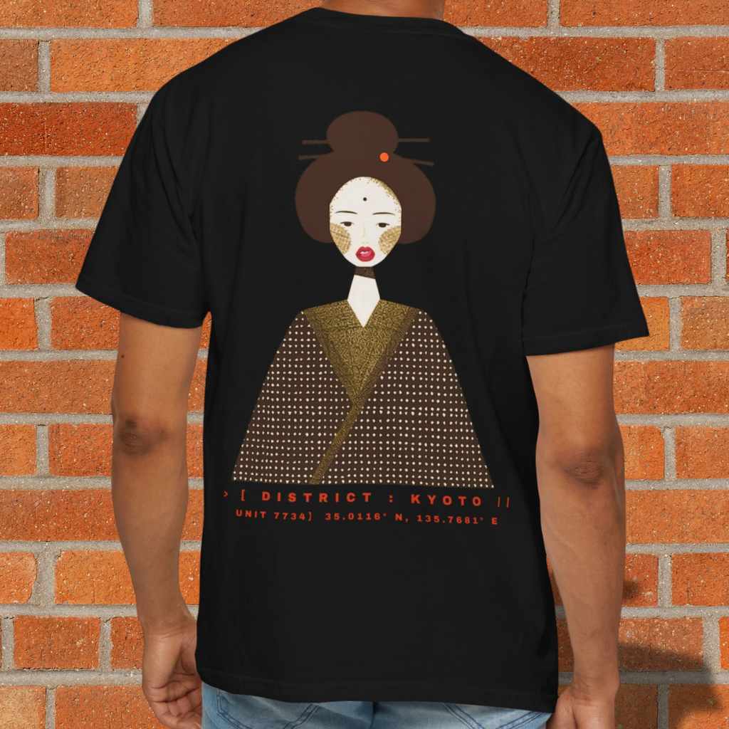 The Untamed Geisha| Japanese Style Tee | Kyoto Portrait Graphic Tee