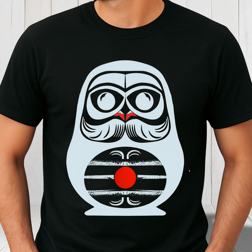 Geometric Daruma Modern Art Tee]