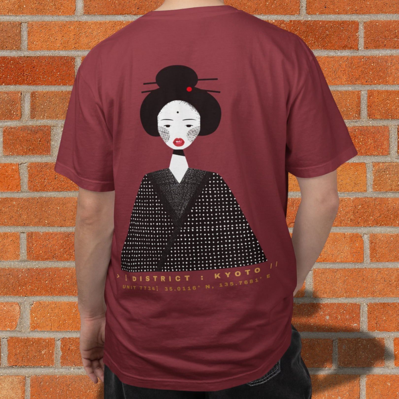The Untamed Geisha| Japanese Style Tee | Kyoto Portrait Graphic Tee