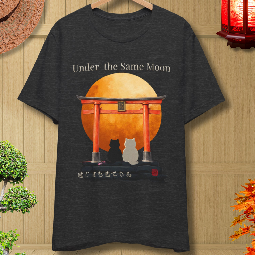 Under the Same Moon — Japanese Cat T-Shirt