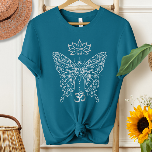 Butterfly Lotus OM Tee — Yoga Lotus Tee