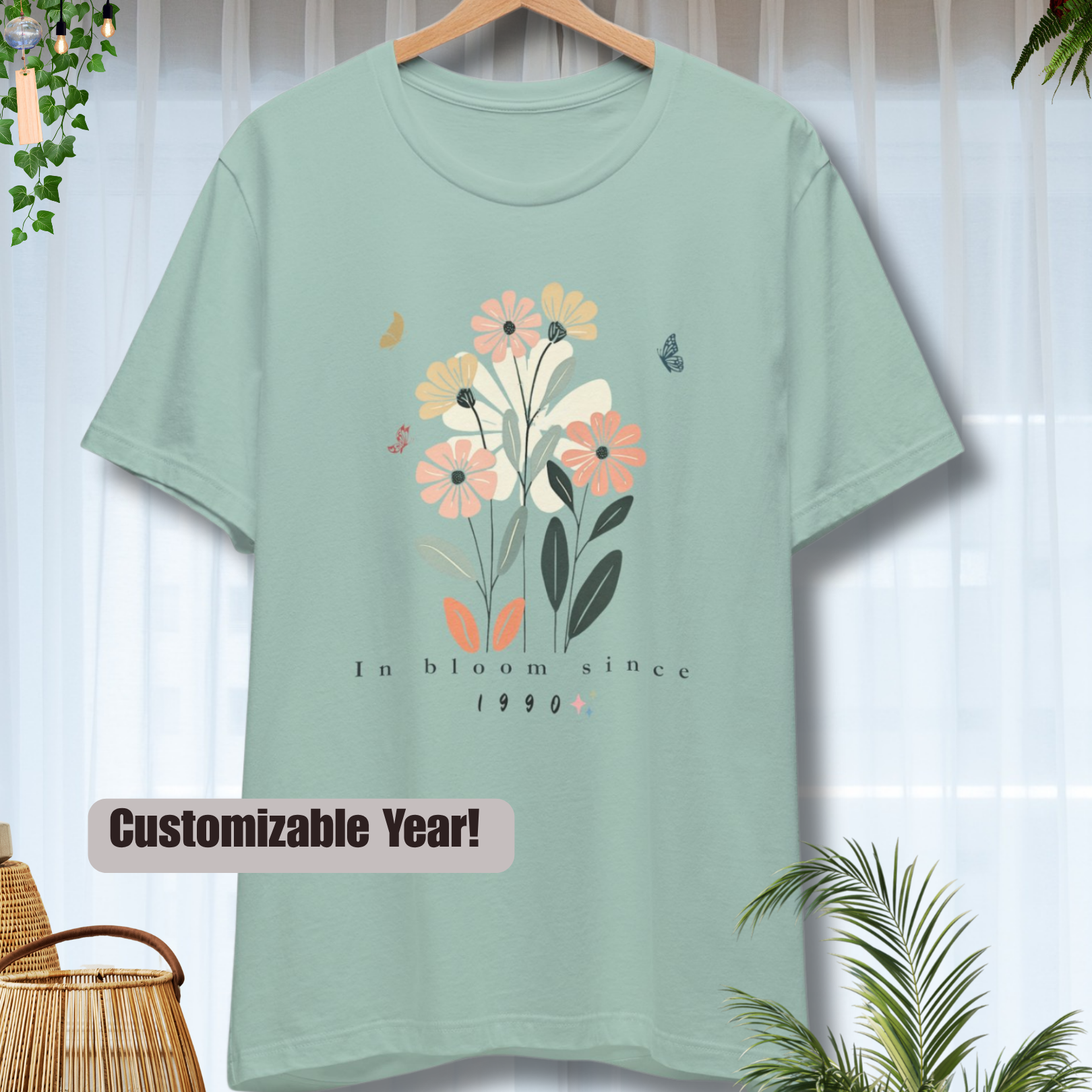 Personalized Birth Year Flower Shirt