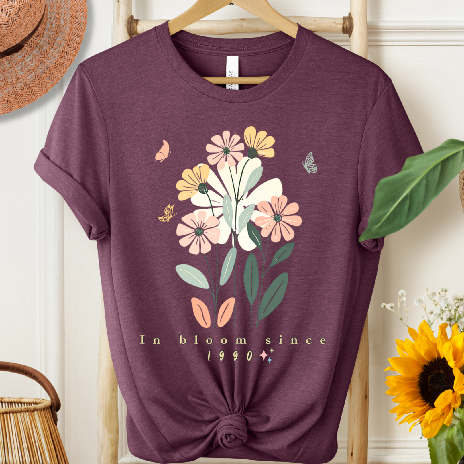 Personalized Birth Year Flower Shirt