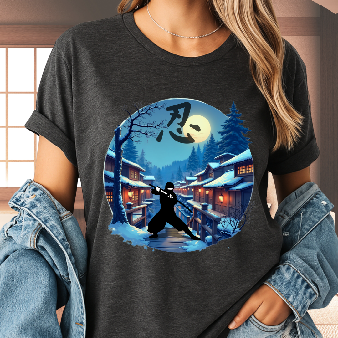 Moonlit Samurai — Japanese Streetwear Art Tee (Limited Drop)