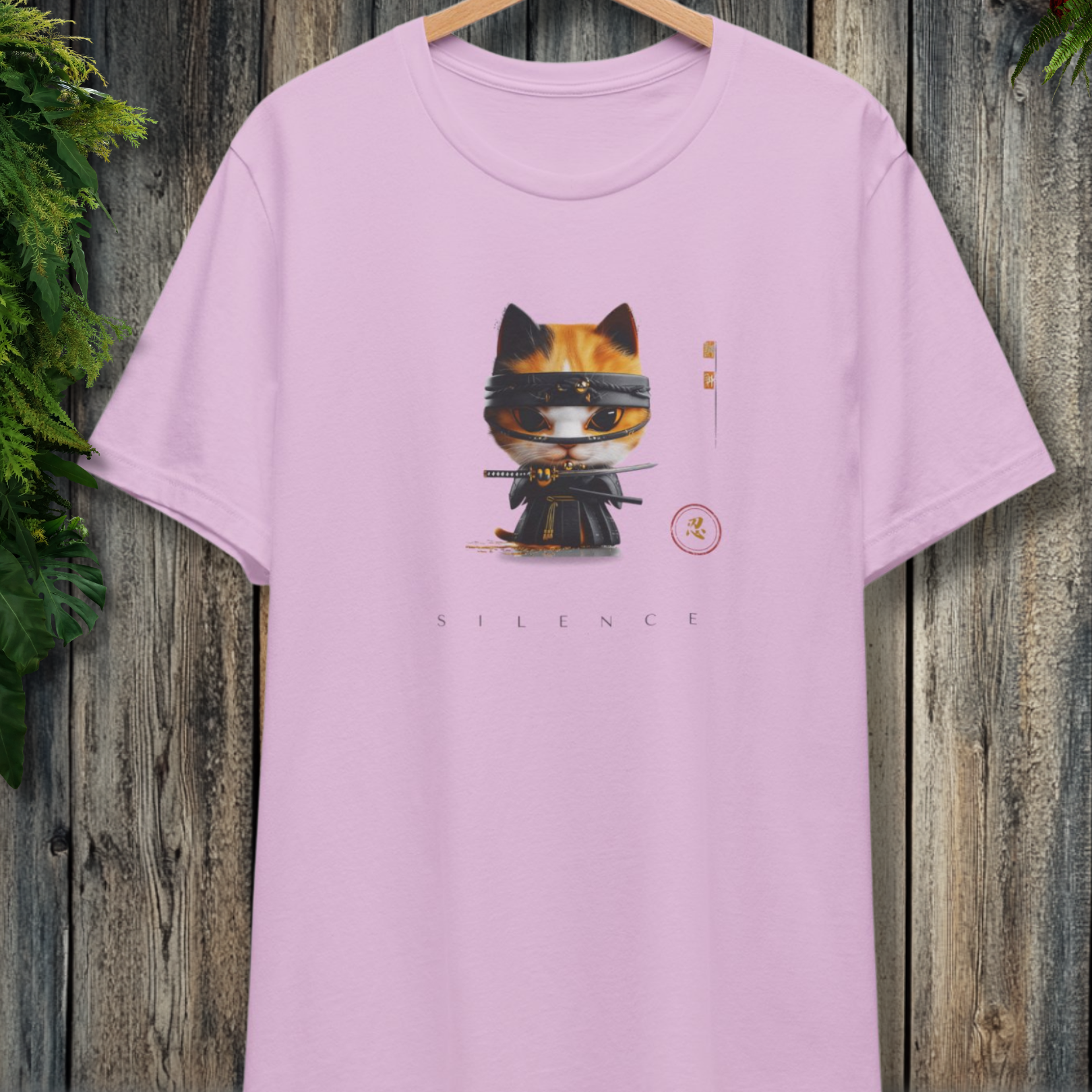 Ninja Cat Minimalist Aesthetic Tee