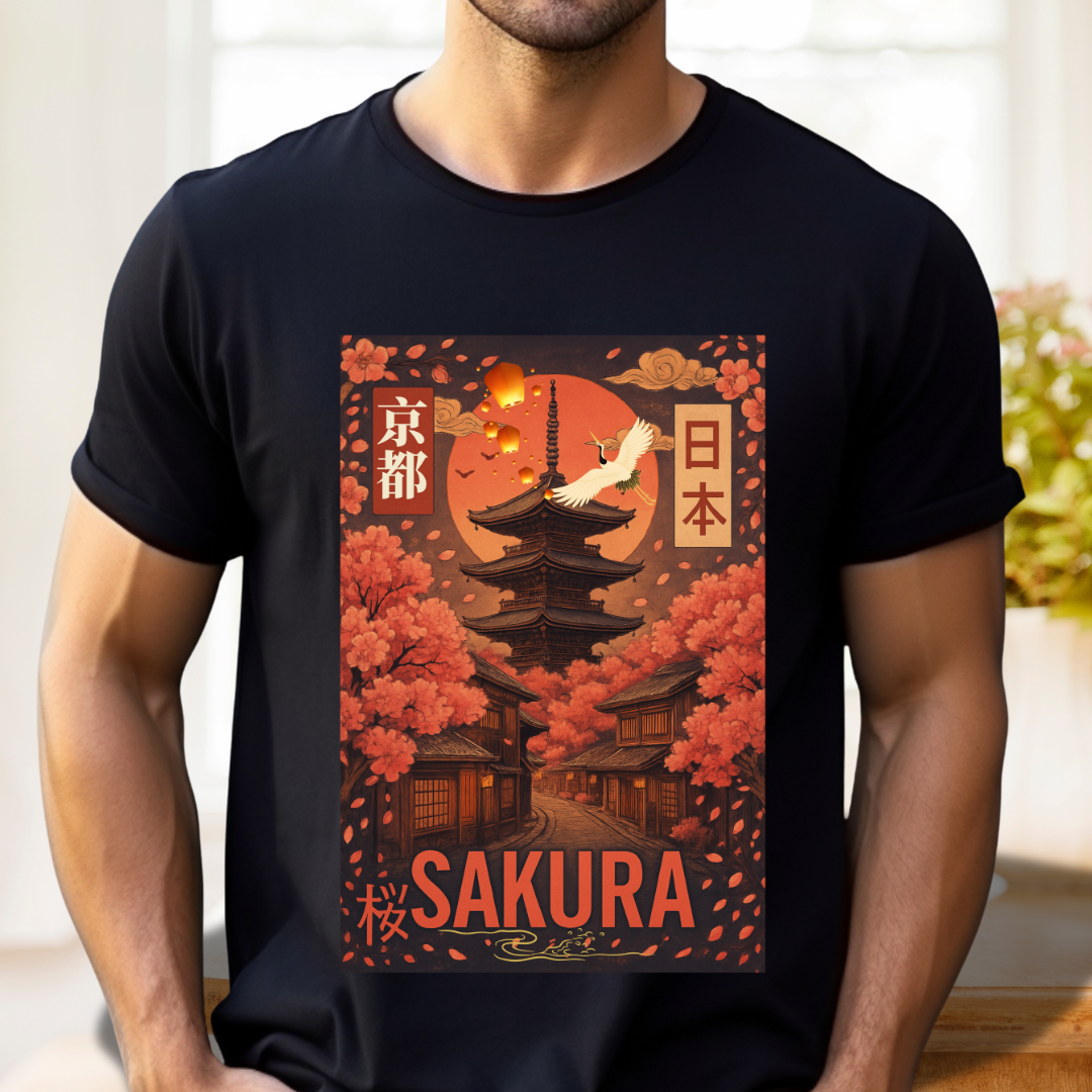 Sakura Japanese Art Unisex Tee