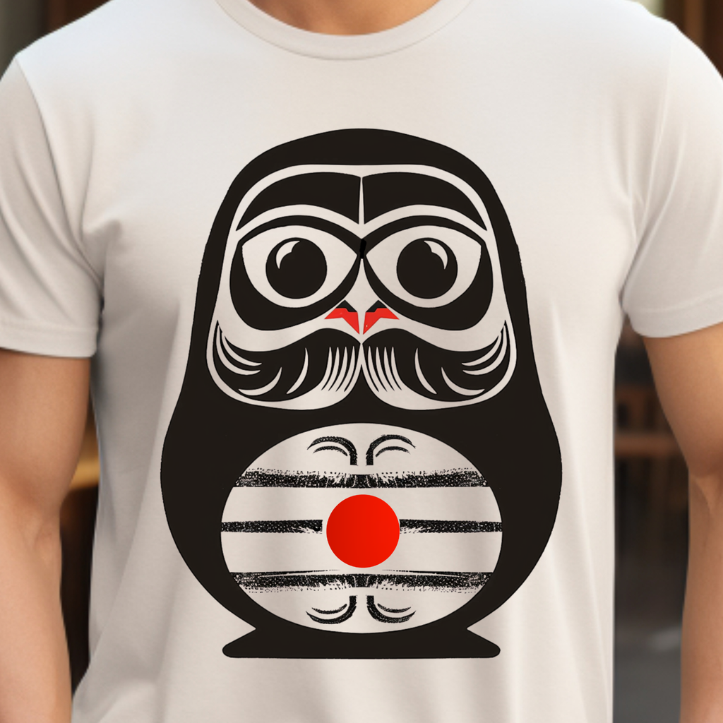 Geometric Daruma Modern Art Tee]