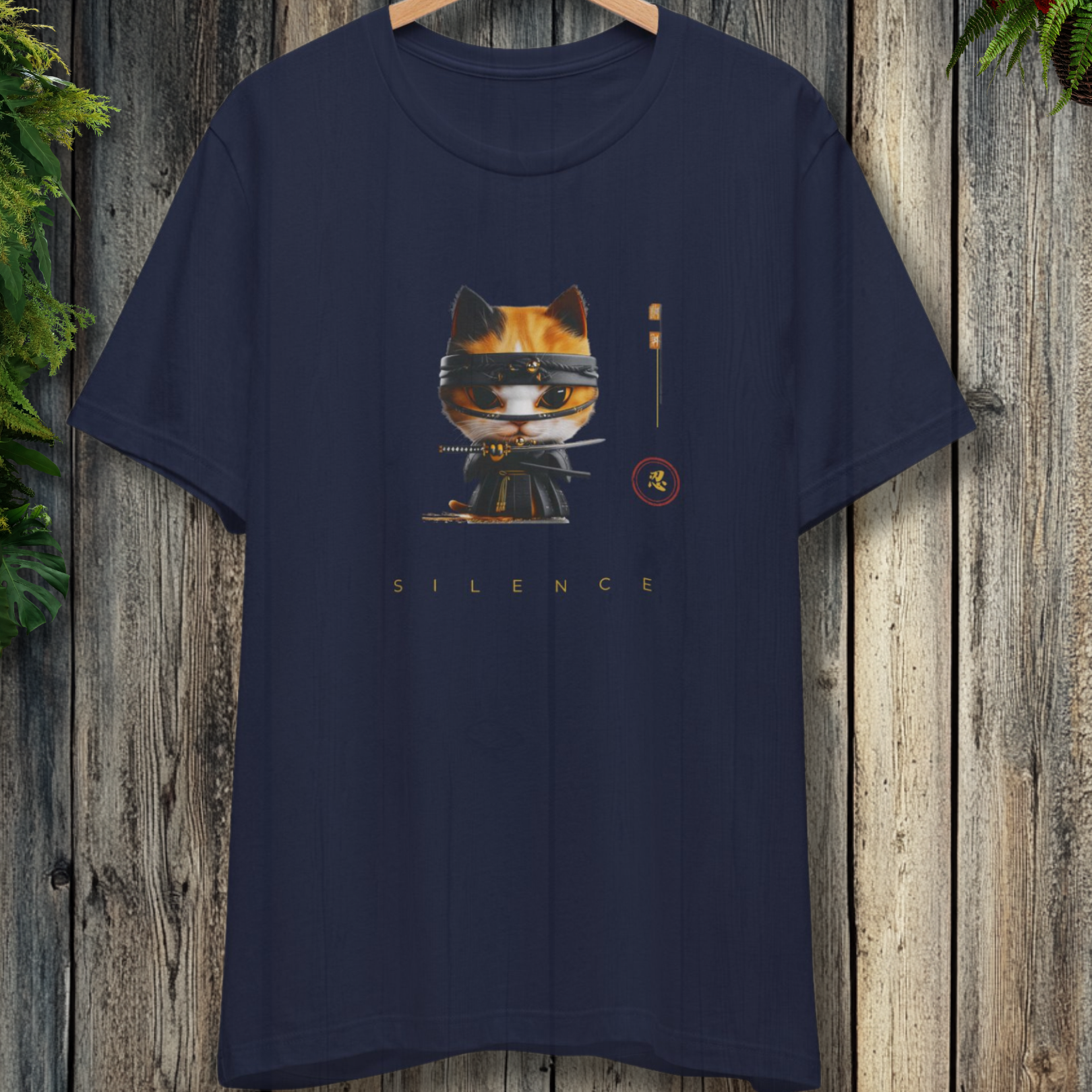 Ninja Cat Minimalist Aesthetic Tee