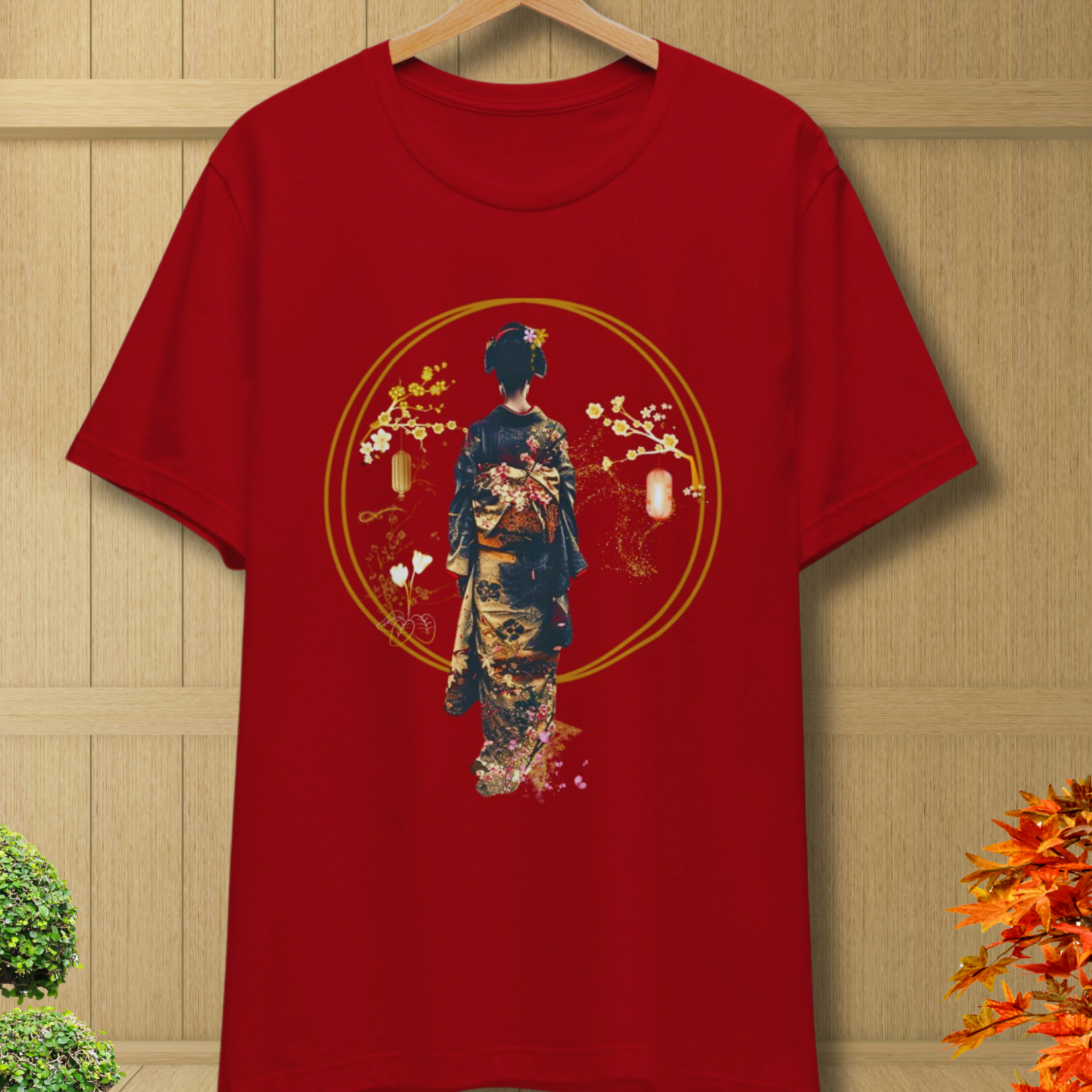 Geisha Silhouette Tee | Midnight Sakura Geisha
