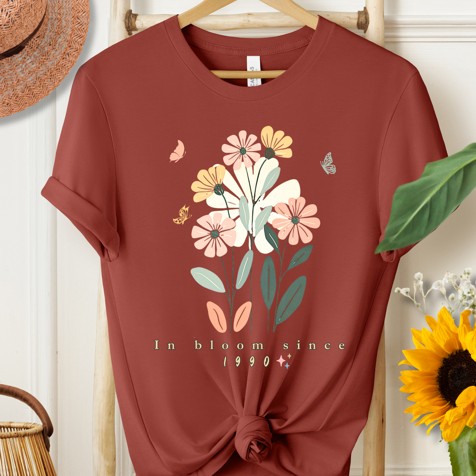 Personalized Birth Year Flower Shirt