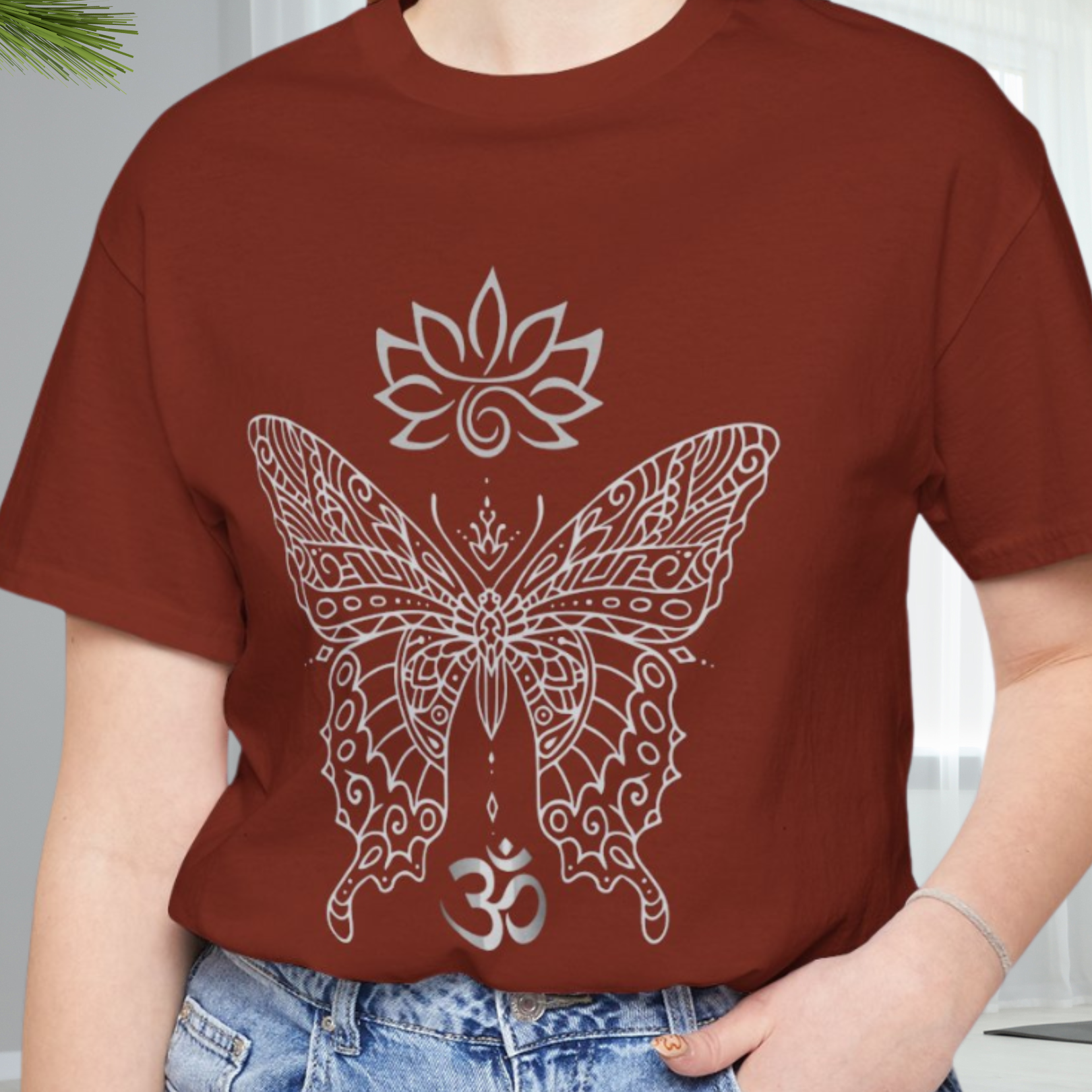Butterfly Lotus OM Tee — Yoga Lotus Tee
