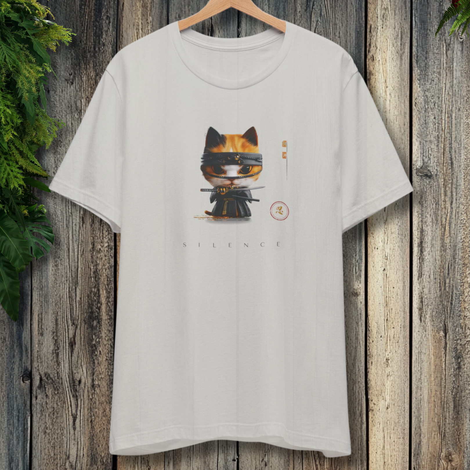 Ninja Cat Minimalist Aesthetic Tee