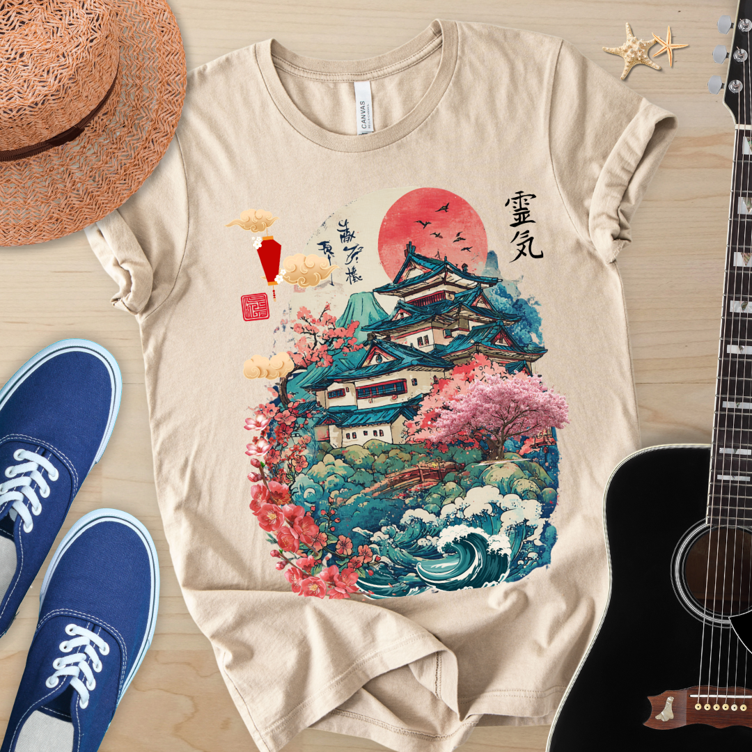 Japanese Dragon Art Unisex Tee - Vintage Style