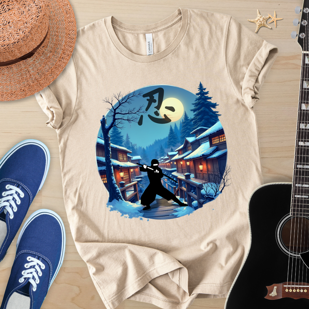 Moonlit Samurai — Japanese Streetwear Art Tee (Limited Drop)