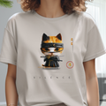 Ninja Cat Minimalist Aesthetic Tee