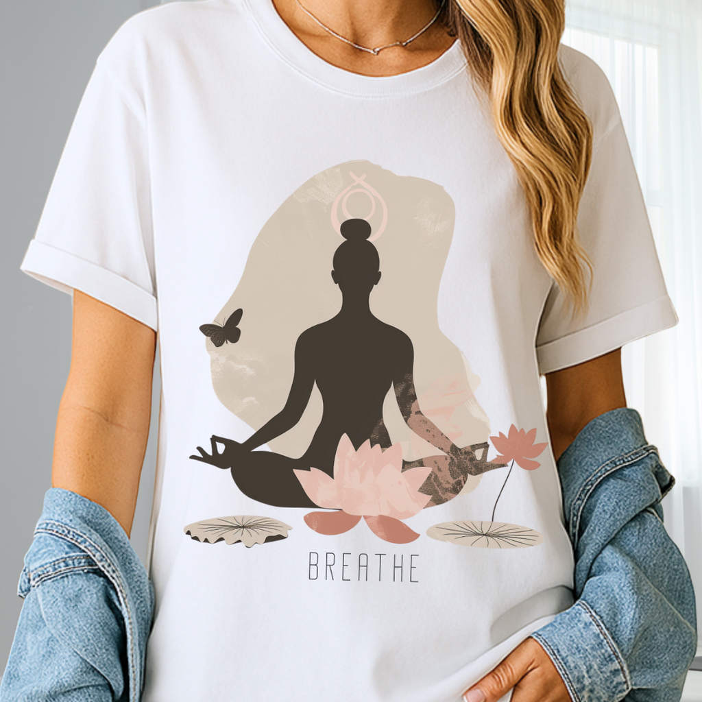 STILLNESS T-Shirt — Mindful Yoga Tee for Calm & Wellness