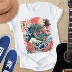 Japanese Dragon Art Unisex Tee - Vintage Style